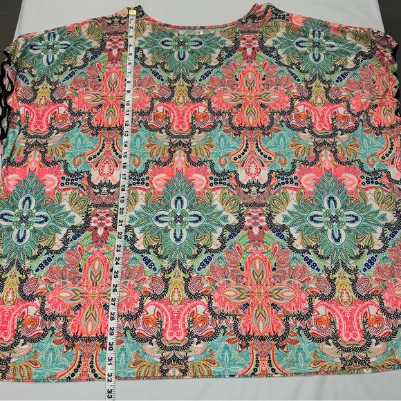 Cacique Lane Bryant Swim Cover Up Top Size 18/20 Popover Boho Beach Vacation - Picture 4 of 8